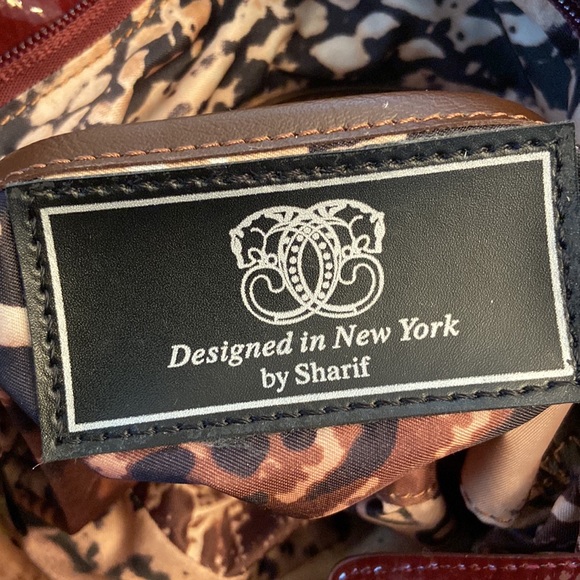 Sharif Elegant Burgundy Faux Fur Handbag NWOT - Picture 6 of 8